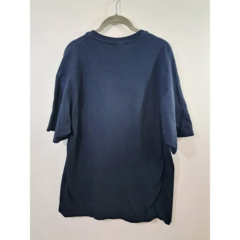 Champion T-shirt Men's Blue Large Gray Stripe Classic Crewneck - Picture 2 of 5